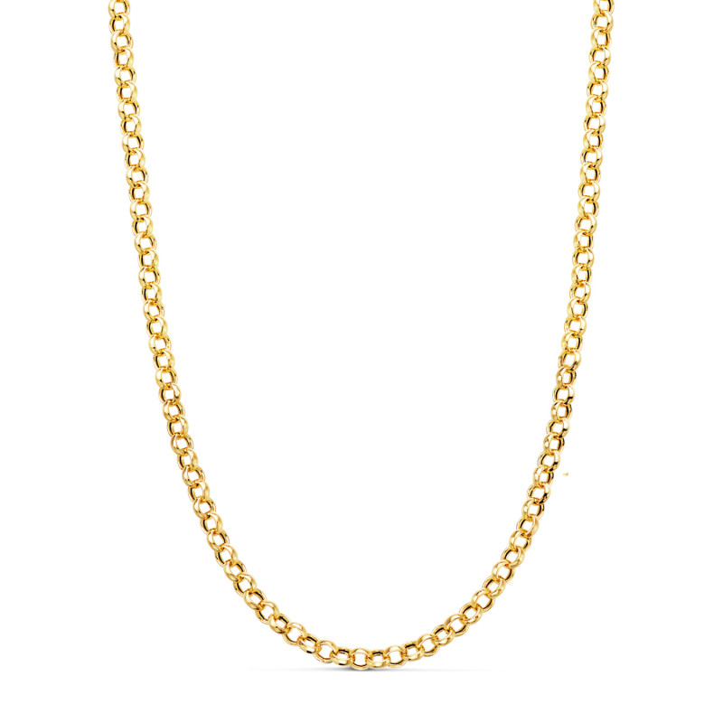 18K CADENA ORO AMARILLO ROLO HUECO ANCHO: 3 MM. LARGO: 50CM CIERRE REASA