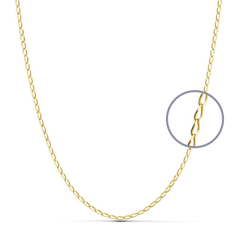 18K CADENA ORO AMARILLO MACIZA BILBAO. LARGO: 40CM. ANCHO: 1,2 MM