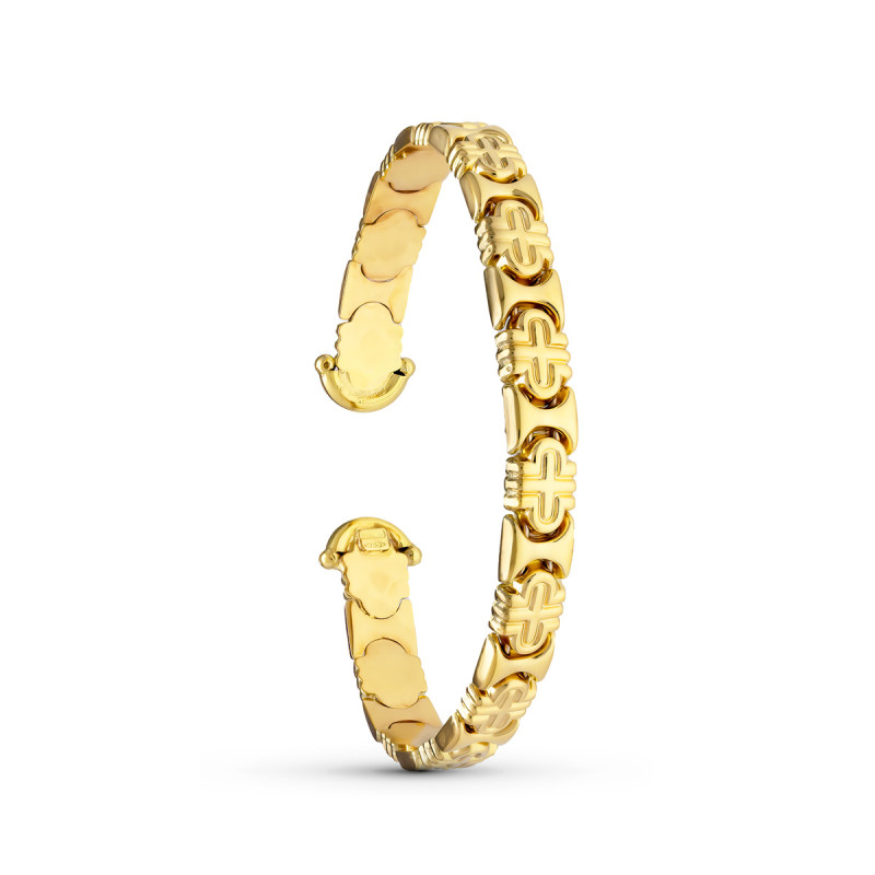 18K PULSERA ORO AMARILLO RIGIDO 19CM