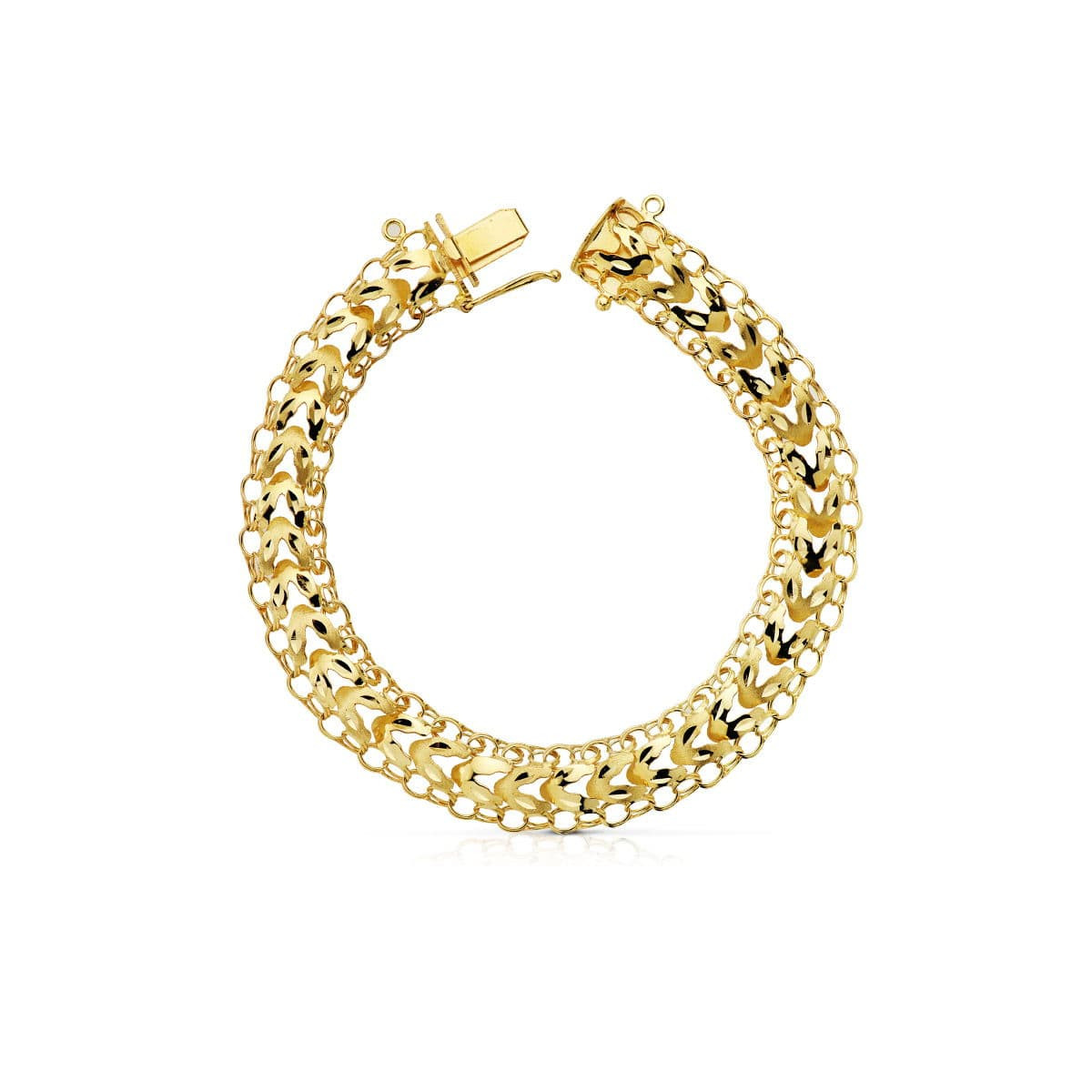18K PULSERA ORO AMARILLO PRINCESA 10 MM 21CM