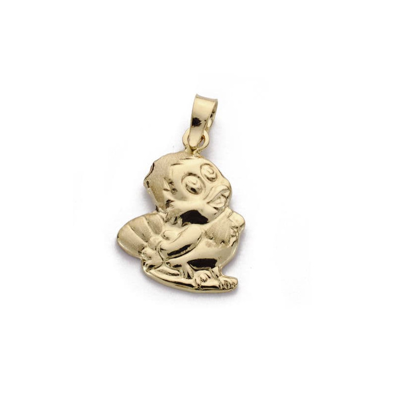 18K COLGANTE ORO AMARILLO POLLITO. 19X14 MM
