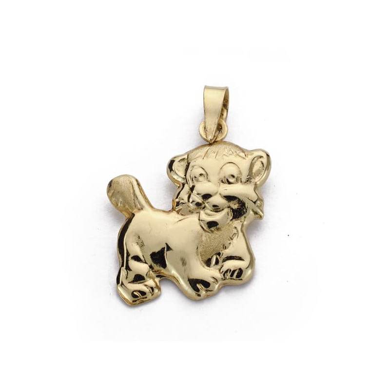 18K COLGANTE ORO AMARILLO TIGRE. 19X17 MM