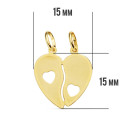 18K COLGANTE ORO AMARILLO CORAZON PARTIDO 15X15 MM C. AMOR