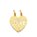 18K COLGANTE ORO AMARILLO CORAZON LOVE. 15X15 MM C. AMOR