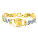 18K PULSERA ORO TRICOLOR ELEFANTES 19CM