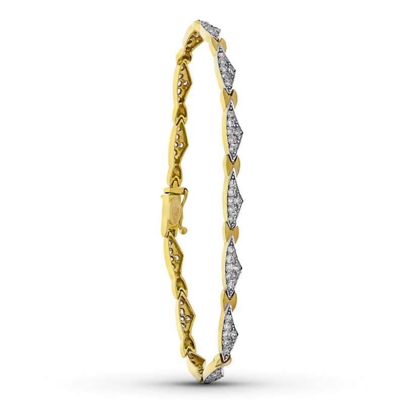 18K PULSERA ORO BICOLOR CIRCONITA BICOLOR