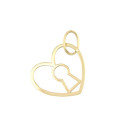 18K COLGANTE ORO AMARILLO CORAZON CERRADURA 11X13 MM C. AMOR