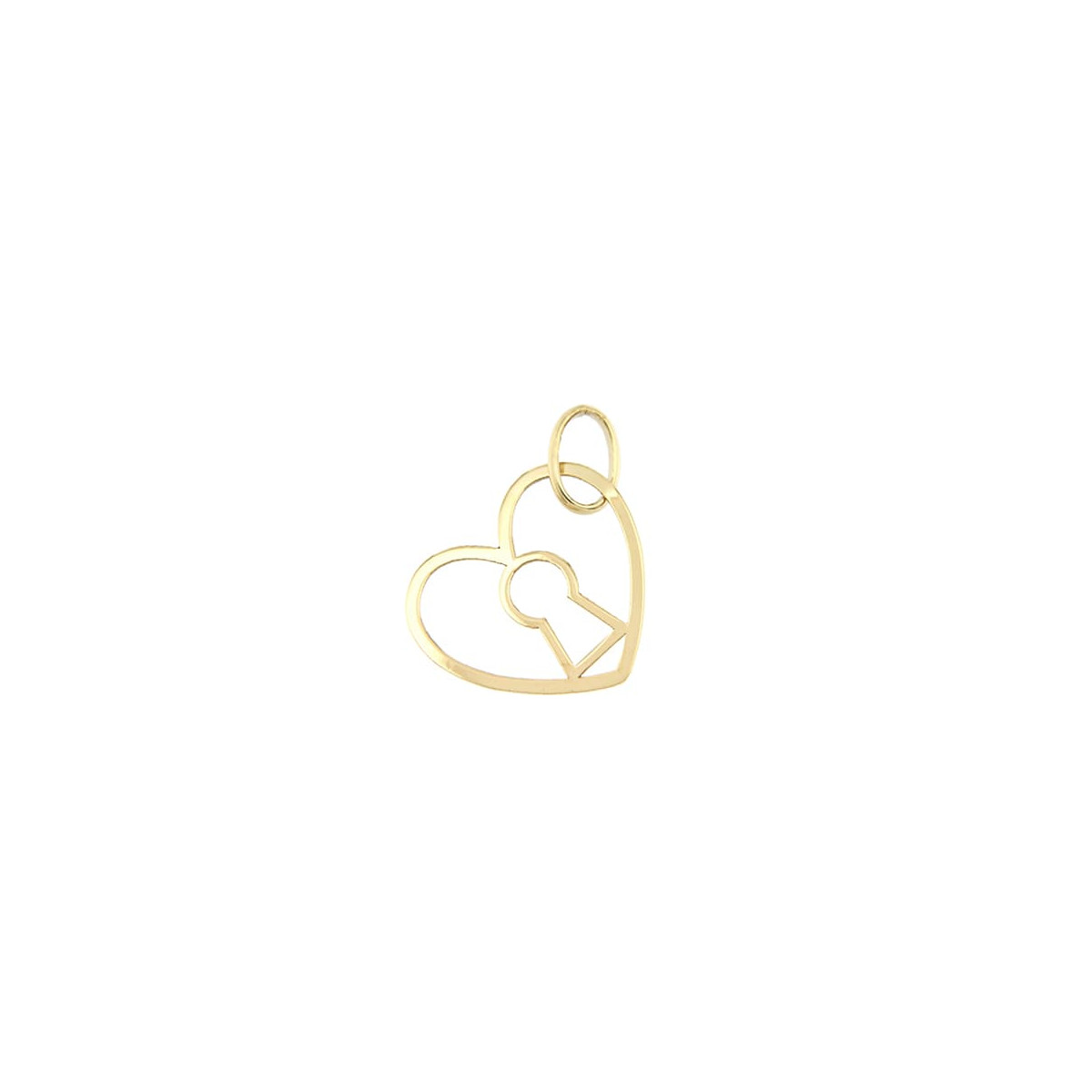 18K COLGANTE ORO AMARILLO CORAZON CERRADURA 11X13 MM C. AMOR