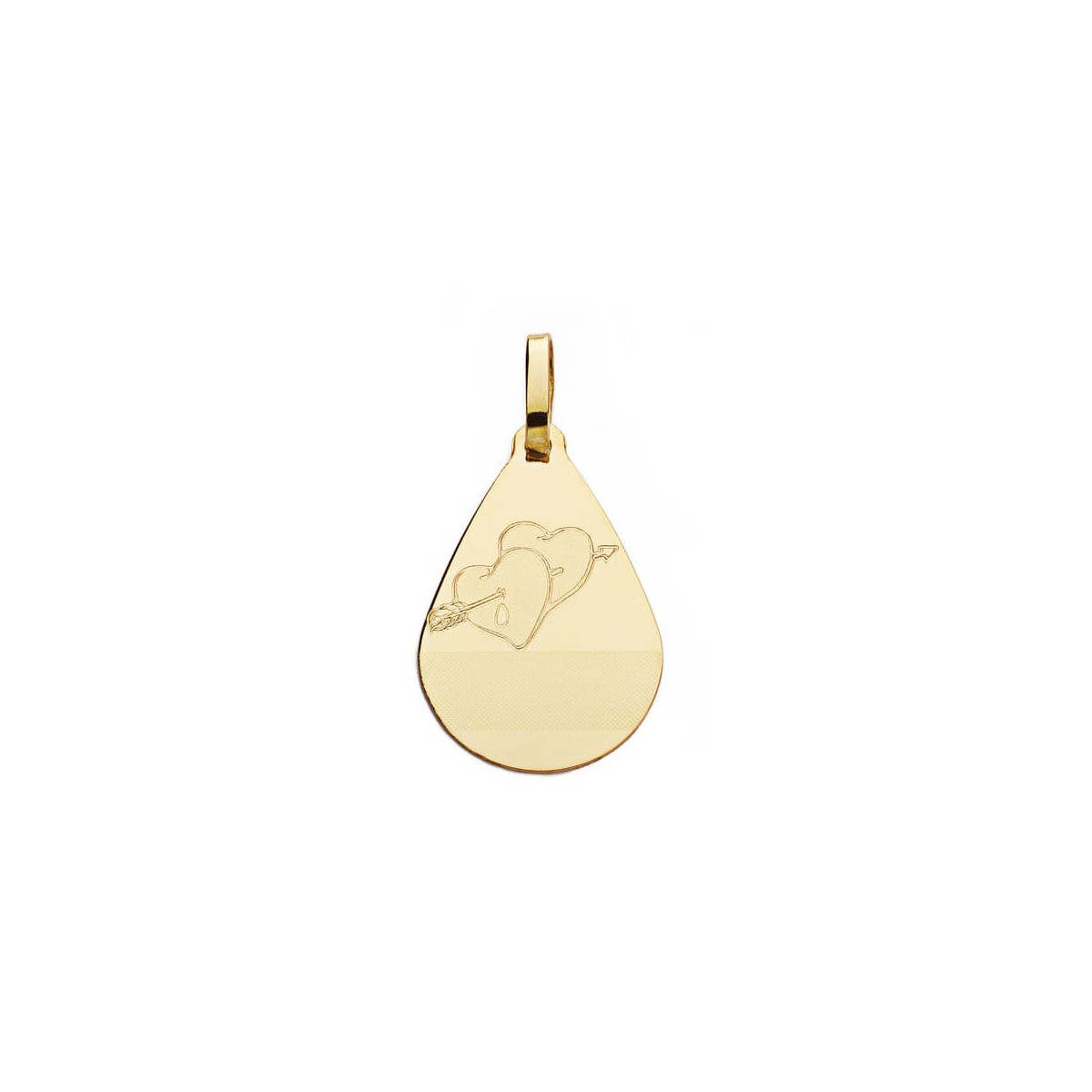 18K COLGANTE ORO AMARILLO GOTA CORAZONES 21X14 MM C.AMOR