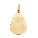 18K COLGANTEORO AMARILLO GOTA OSO CORAZON 21X14 MM C. AMOR