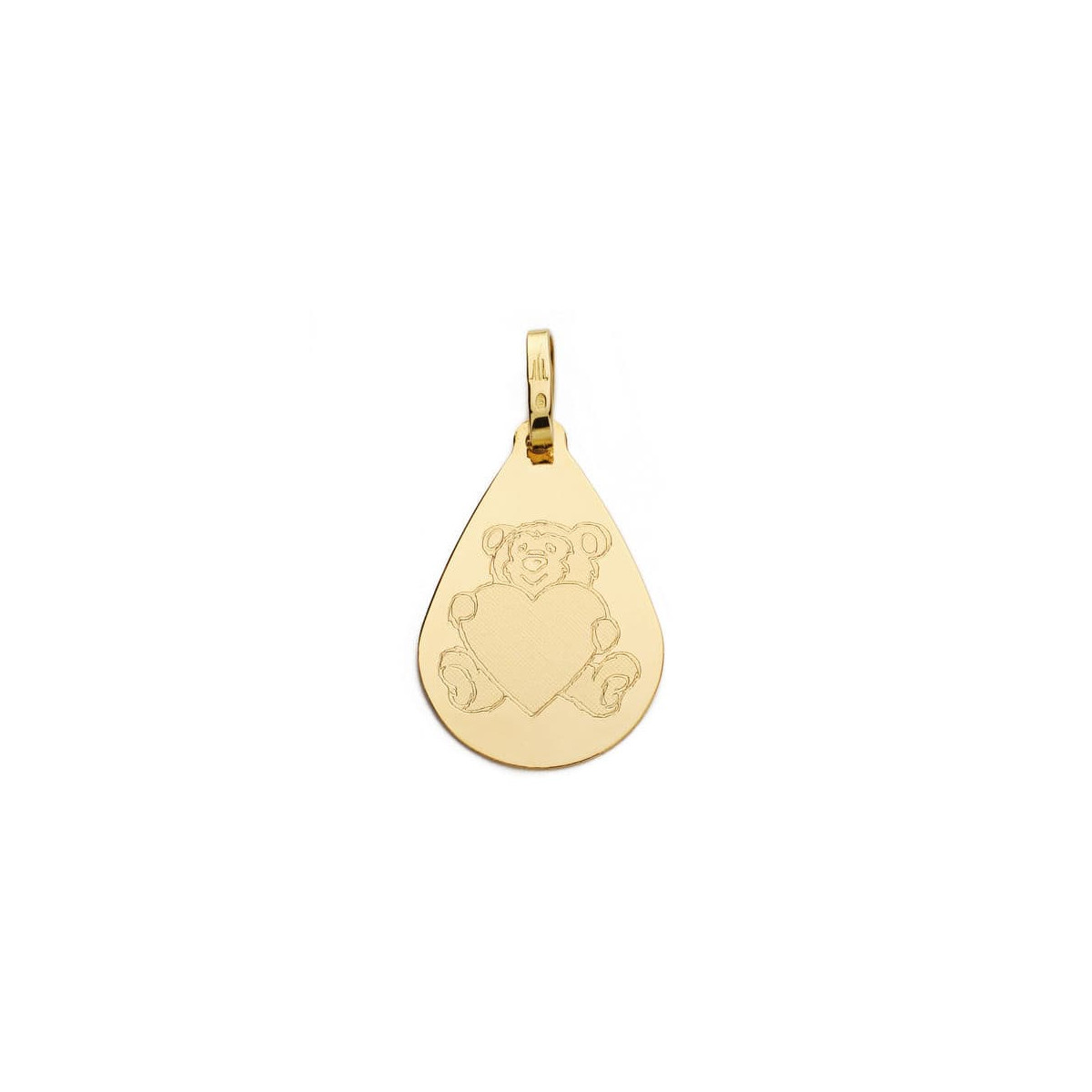 18K COLGANTEORO AMARILLO GOTA OSO CORAZON 21X14 MM C. AMOR