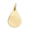 18K COLGANTE ORO AMARILLO GOTA CORAZONES 21X14 MM C. AMOR