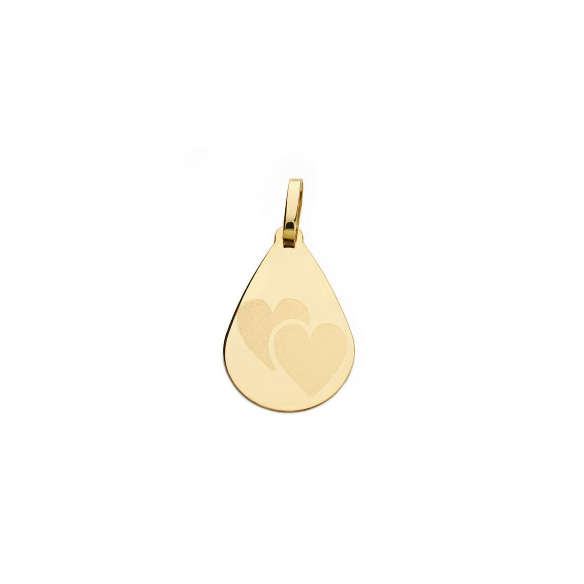 18K COLGANTE ORO AMARILLO GOTA CORAZONES 21X14 MM C. AMOR