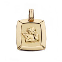 18K MEDALLA ORO AMARILLO ANGEL BURLON LASER 20X17 MM