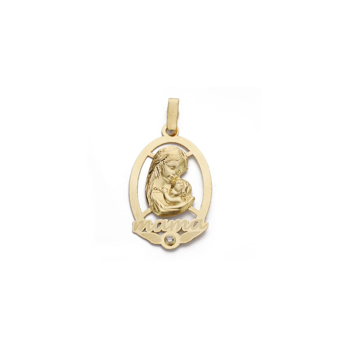 18K COLGANTE ORO AMARILLO MADRE LASER. 25X16 MM