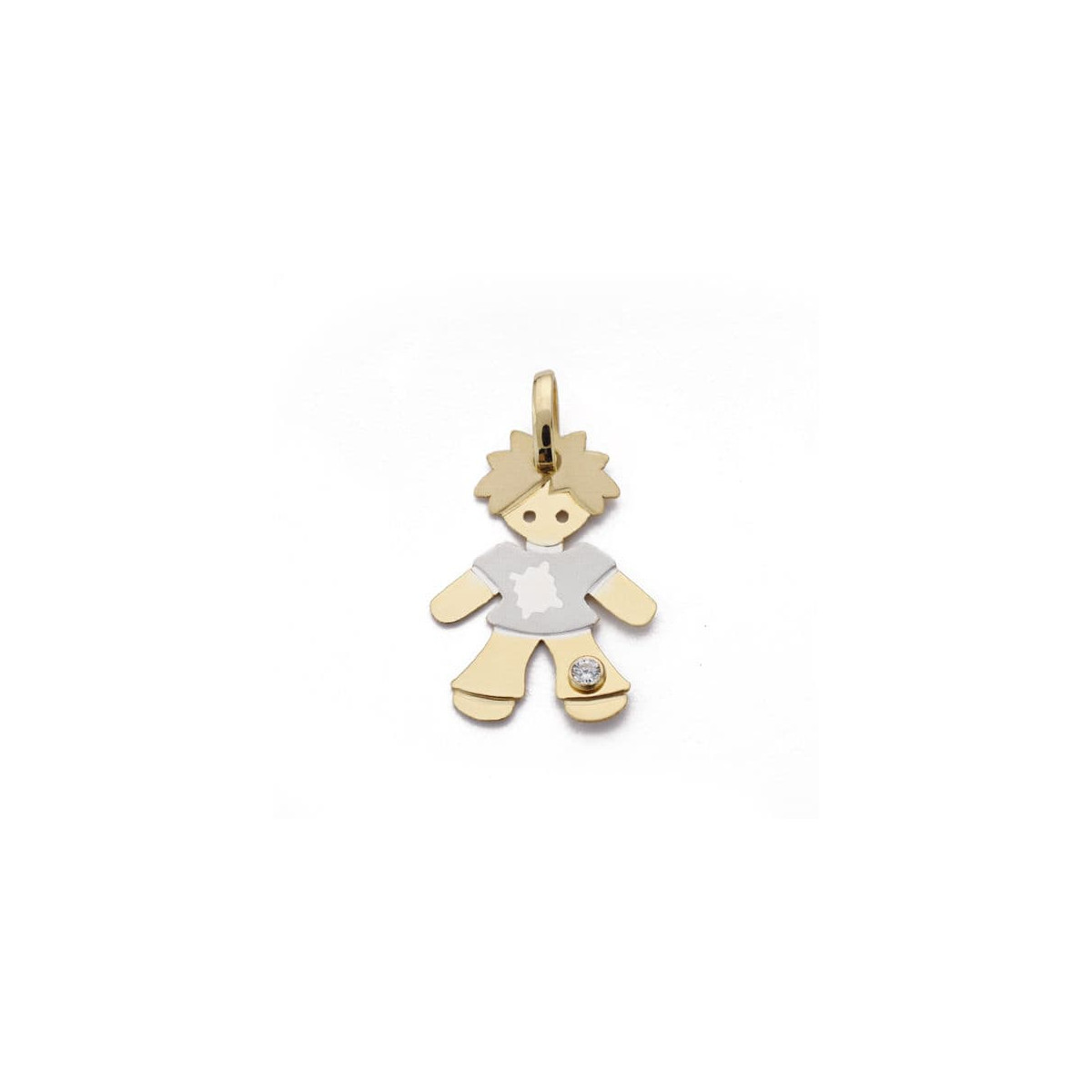 18K COLGANTE ORO BICOLOR NIÑO 19X14 MM
