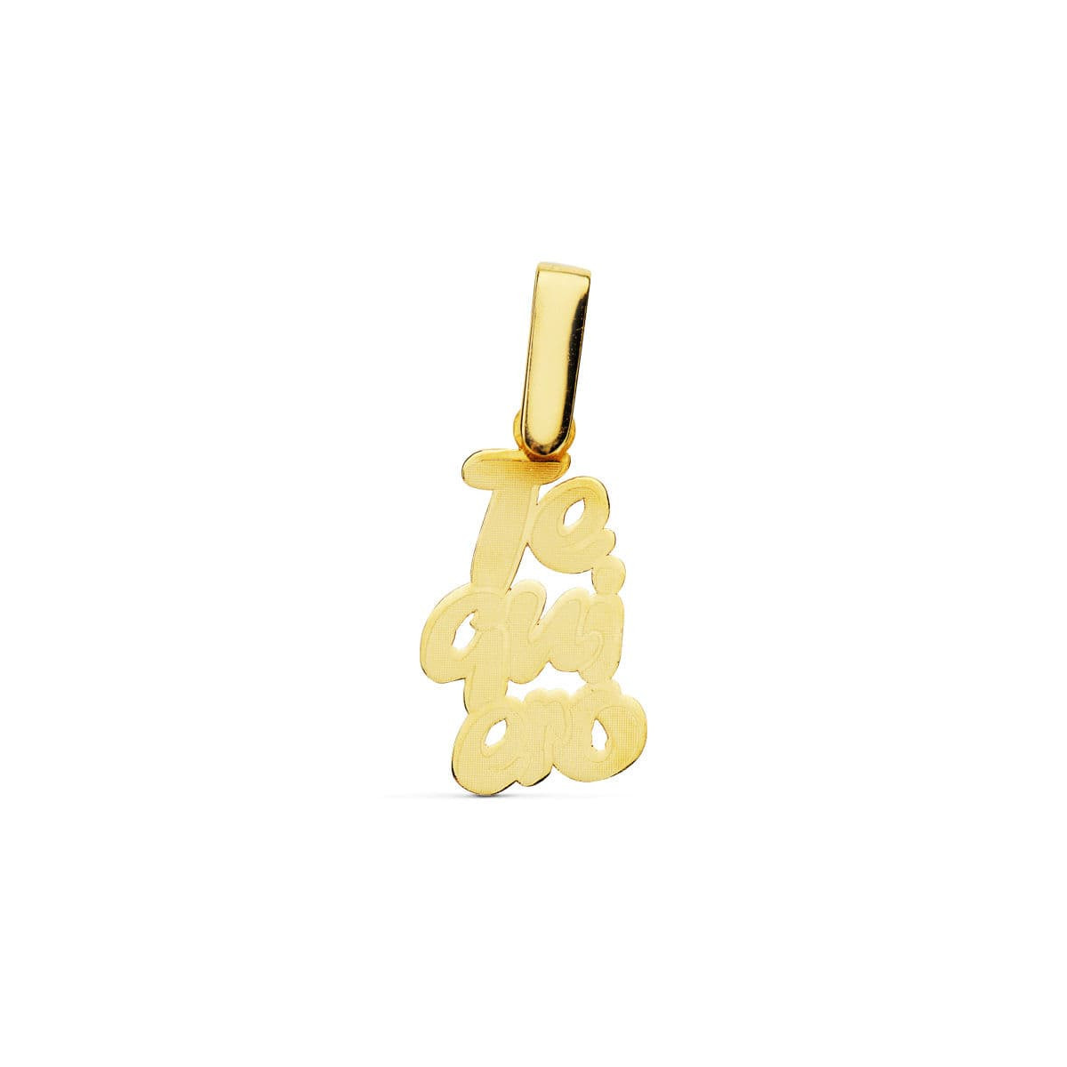 18K COLGANTE ORO AMARILLO " TE QUIERO " LASER. 17X10 MM C. AMOR