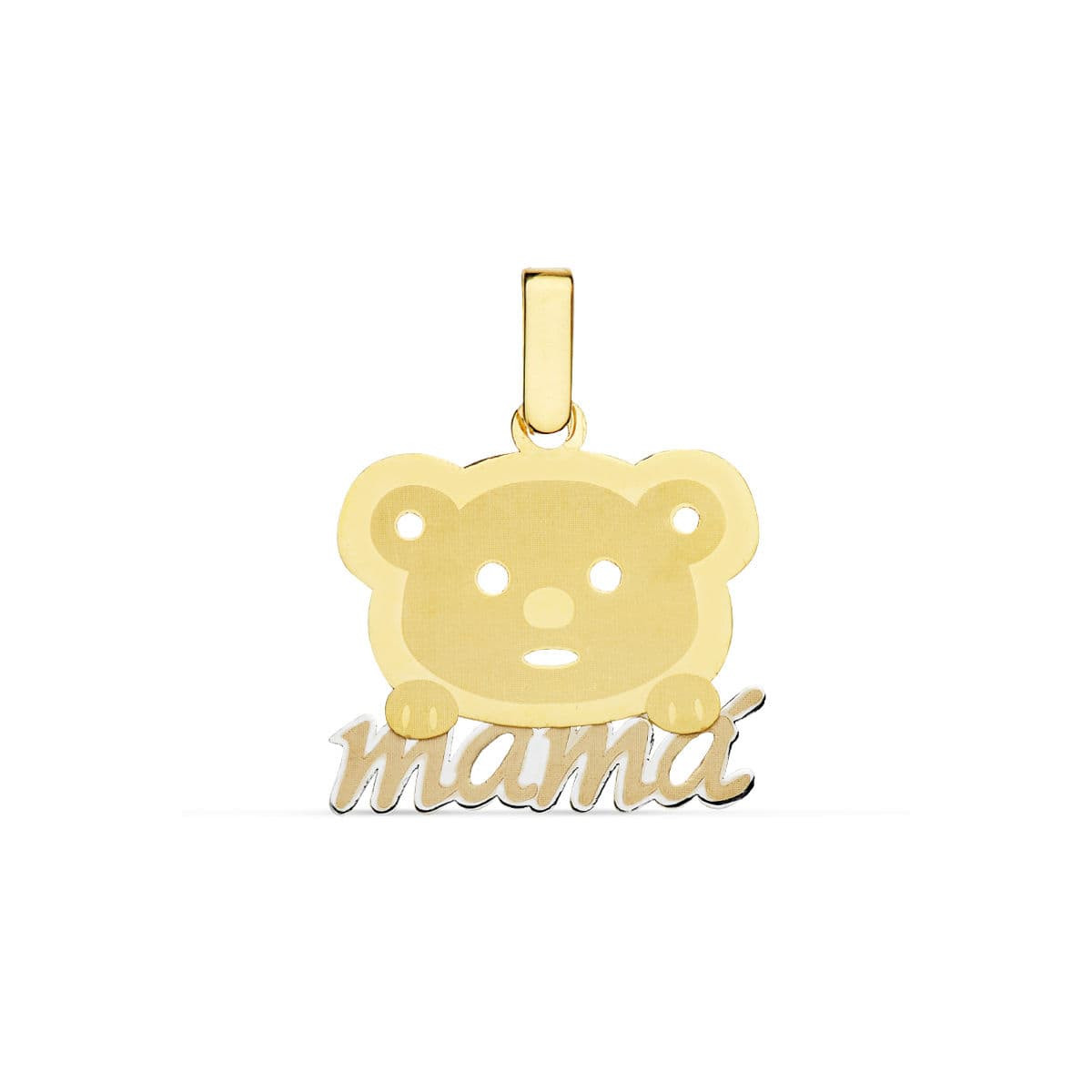 18K COLGANTE BICOLOR MAMA OSO. 21X17 MM