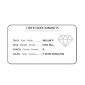 18K COLGANTE ORO BLANCO CHATON 5.5 MM DIAMANTE NATURAL  TALLA BRILLANTE 0,050 QTS SI-H