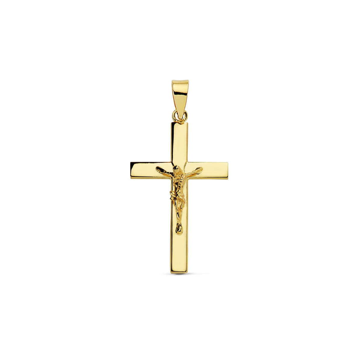 18K CRUZ ORO AMARILLO CON CRISTO 25X16X3 MM