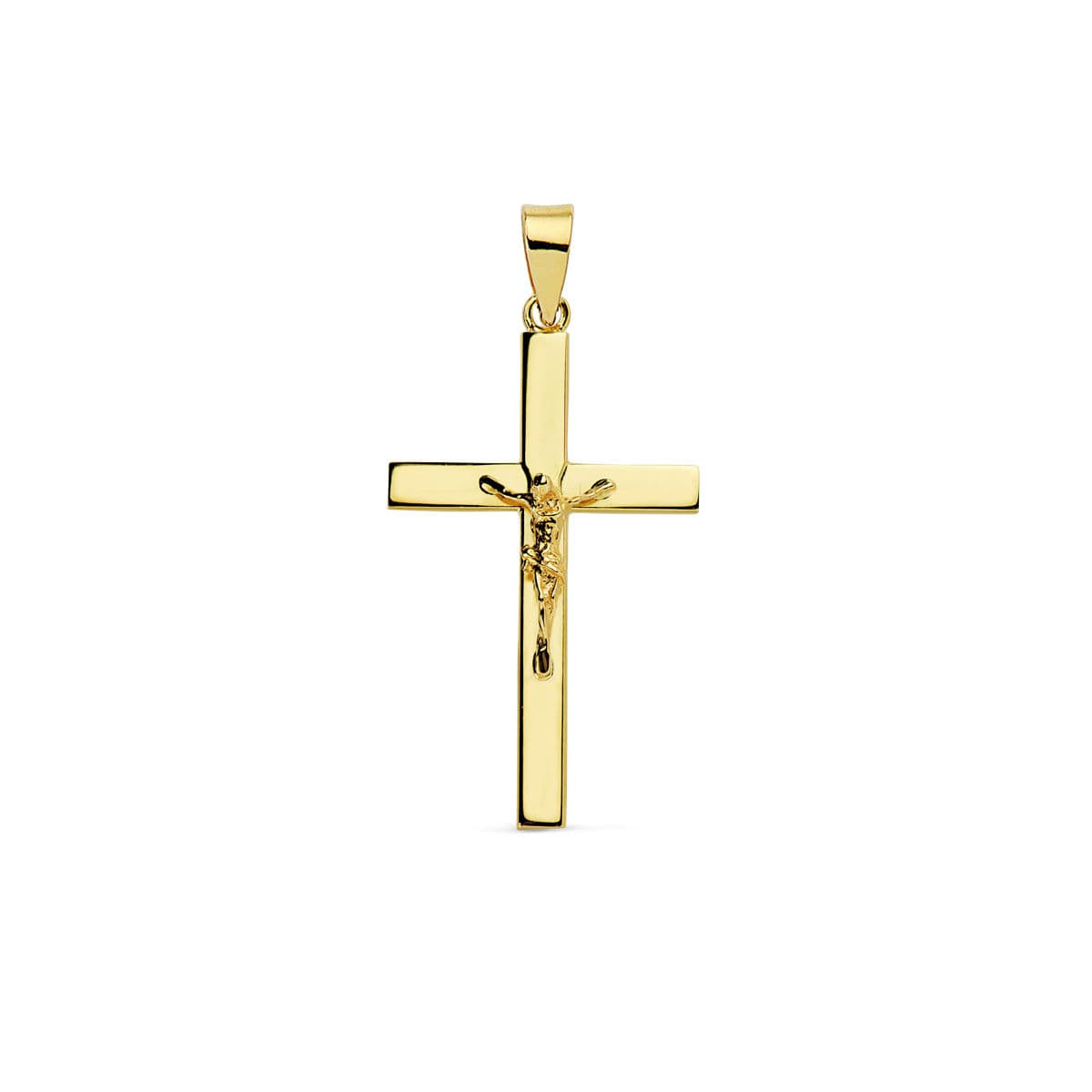 18K CRUZ ORO AMARILLO CON CRISTO 29X18X3 MM