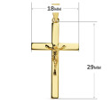 18K CRUZ ORO AMARILLO CON CRISTO 29X18X3 MM