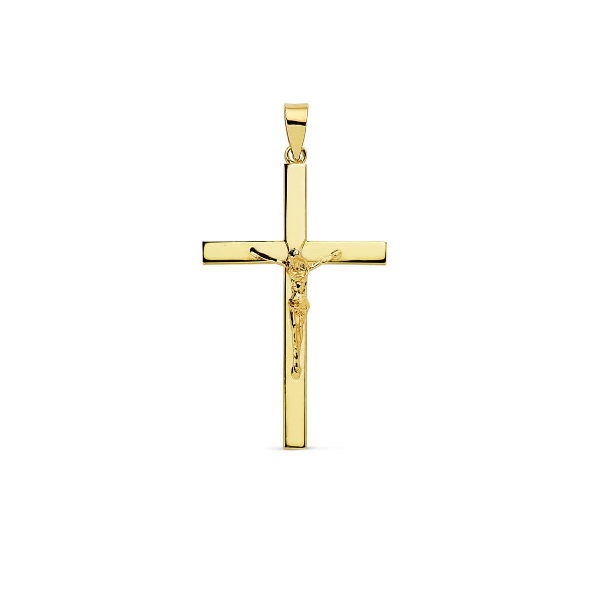 18K CRUZ ORO AMARILLO CON CRISTO 35X22X3 MM