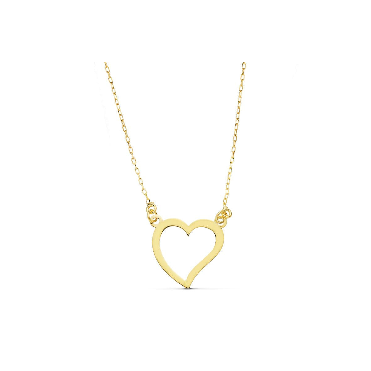 18K GARGANTILLA ORO AMARILLO CORAZON 13X13 MM 45CM C. AMOR