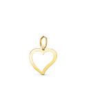 18K COLGANTE ORO AMARILLO CORAZON CALADO EN BRILLO. MEDIDA: 14 X 13 MM CC. AMOR