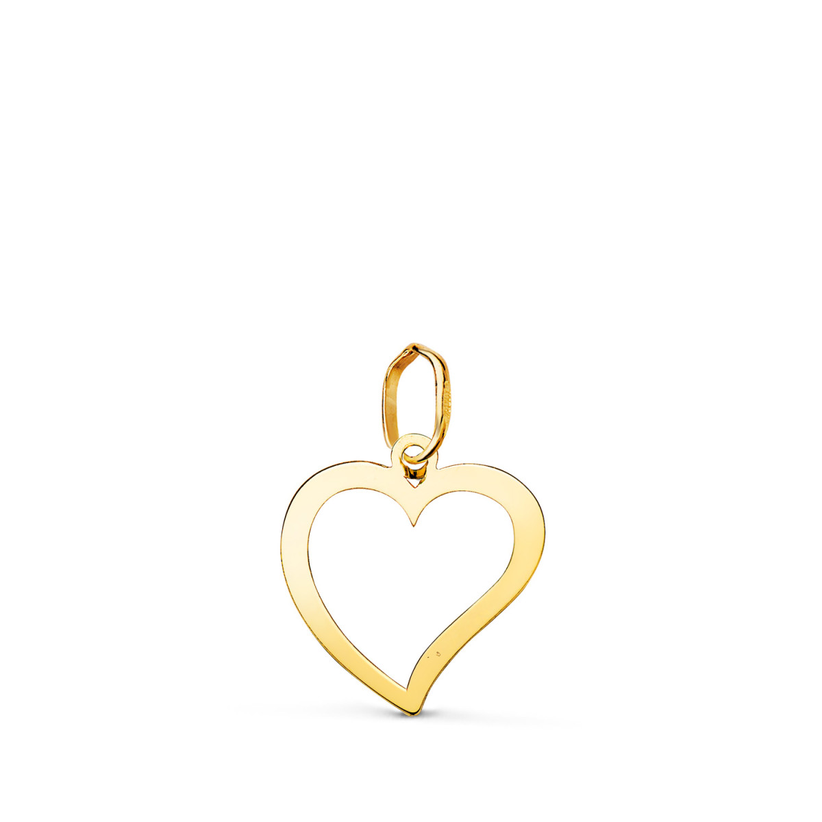 18K COLGANTE ORO AMARILLO CORAZON CALADO EN BRILLO. MEDIDA: 14 X 13 MM CC. AMOR