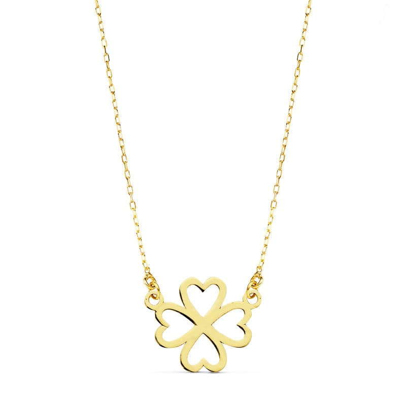 18K COLLAR ORO AMARILLO CORAZONES 12 MM 45CM C. AMOR