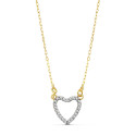 18K GARGANTILLA ORO AMARILLO CORAZON 10X10 MM 42CM C. AMOR