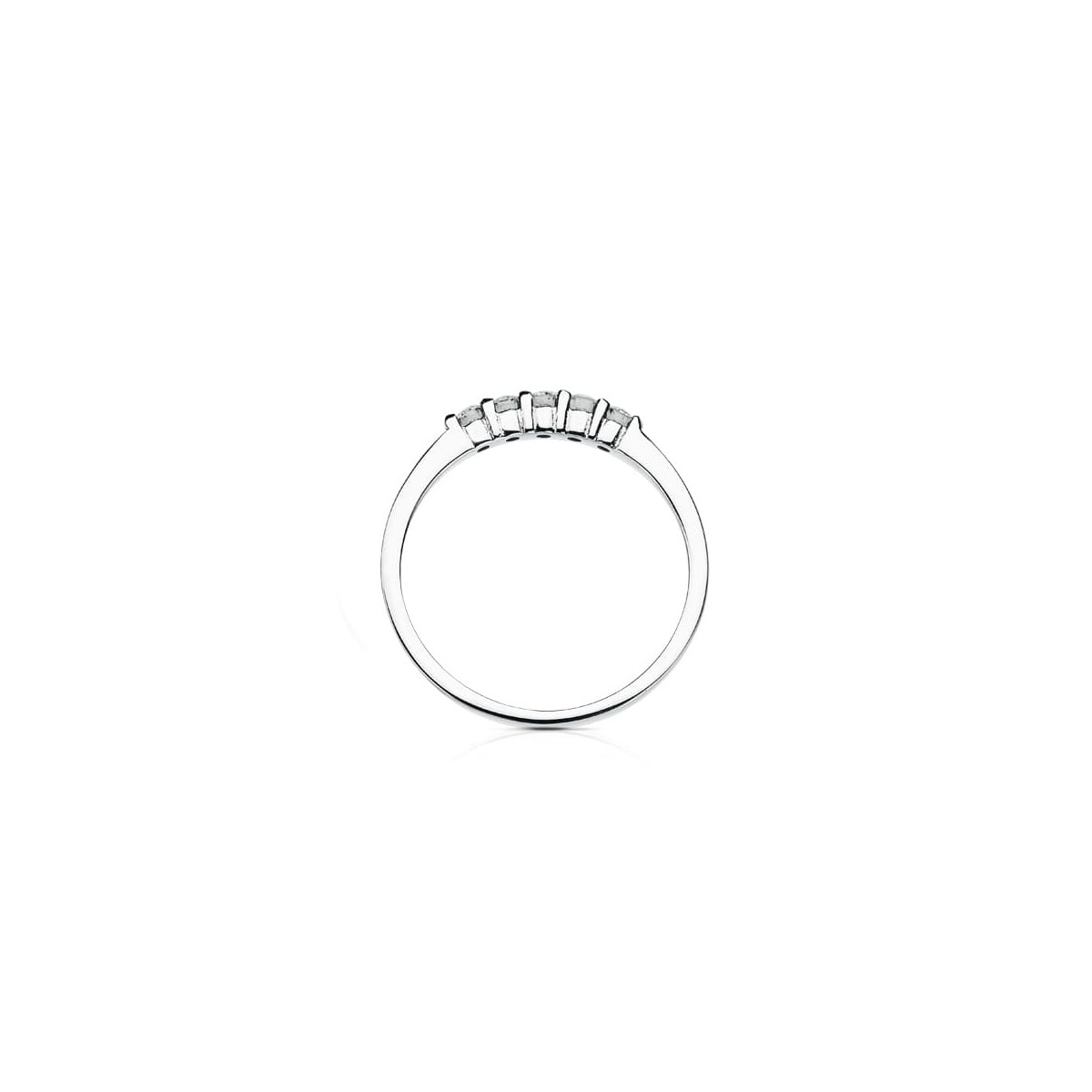 18K ALIANZA O ANILLO DE  DIAMANTES DE LABORATORIO TALLA BRILLANTE ORO BLANCO 0,300 QTS. PUREZA VS2 COLOR G