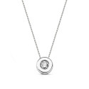 18K COLGANTE DIAMANTE DE LABORATORIO ORO BLANCO 6,5MM 0,110 QTS H-SI.