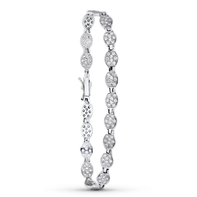 18K PULSERA ORO BLANCO CIRCONITAS