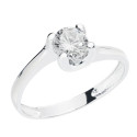 18K SOLITARIO ORO BLANCO CIRCONITA 5.5 MM GARRAS