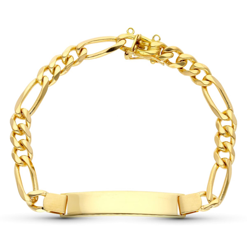 18K ESCLAVA ORO AMARILLO MACIZA 22 CM 7 MM