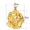 18K COLGANTE ORO AMARILLO CABEZA DE CRISTO DE MURILLO 25X24 MM