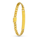 18K ESCLAVA CABALLERO ORO AMARILLO BARBADA MACIZA