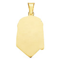 18K COLGANTE ORO AMARILLO CABEZA DE CRISTO DE LAGRIMA 28X17 MM