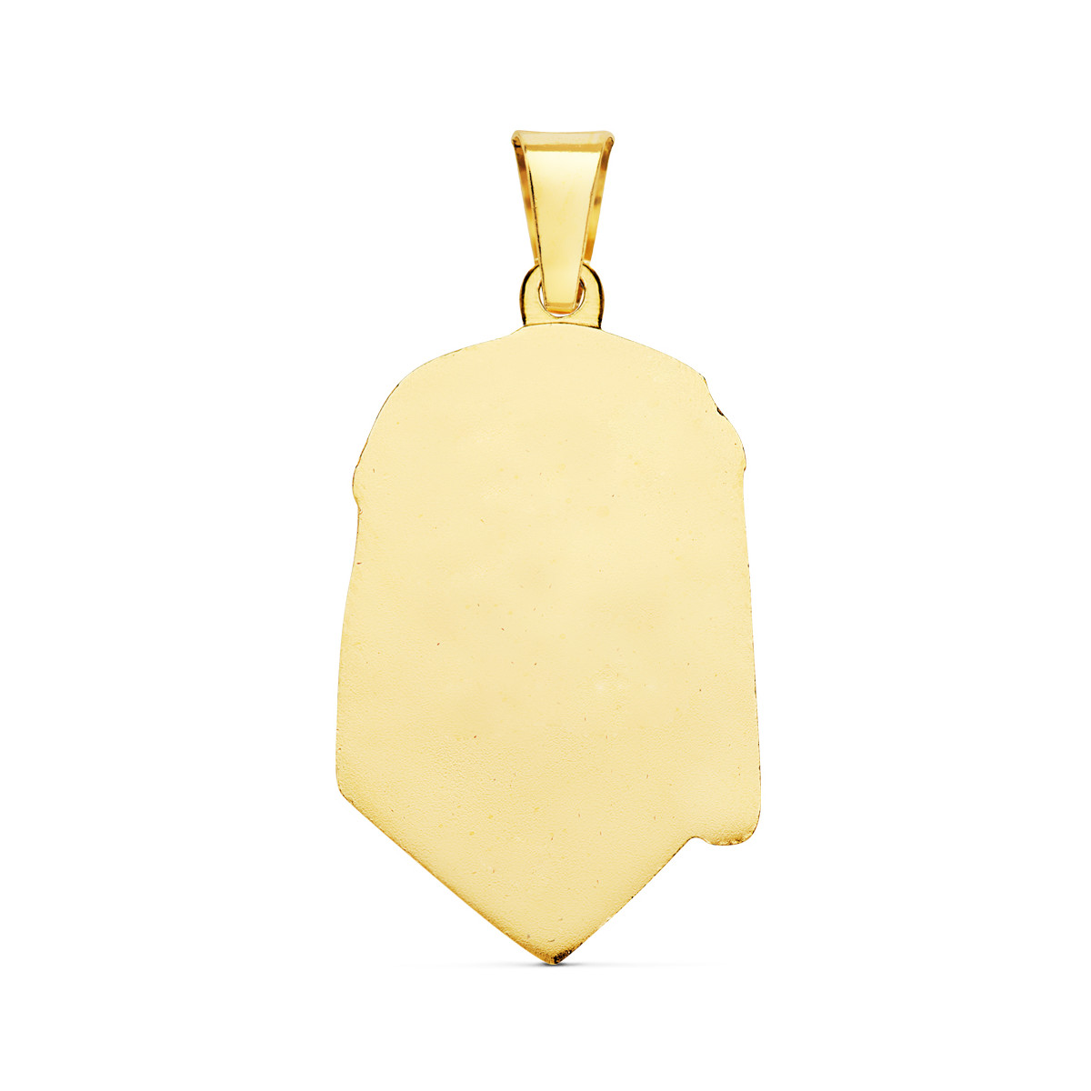18K COLGANTE ORO AMARILLO CABEZA DE CRISTO DE LAGRIMA 28X17 MM