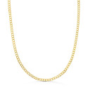 18K CADENA ORO AMARILLO BARBADA HUECA ANCHO: 3,5MM LARGO: 60CM