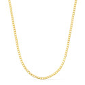 18K CADENA ORO AMARILLO BARBADA HUECA ANCHO: 2,5MM LARGO: 60CM