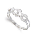 18K SORTIJA ORO BLANCO CON CIRCONITAS. ANCHO: 7,5 MM