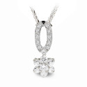 18K COLLAR ORO BLANCO Y CIRCONITAS 45CM