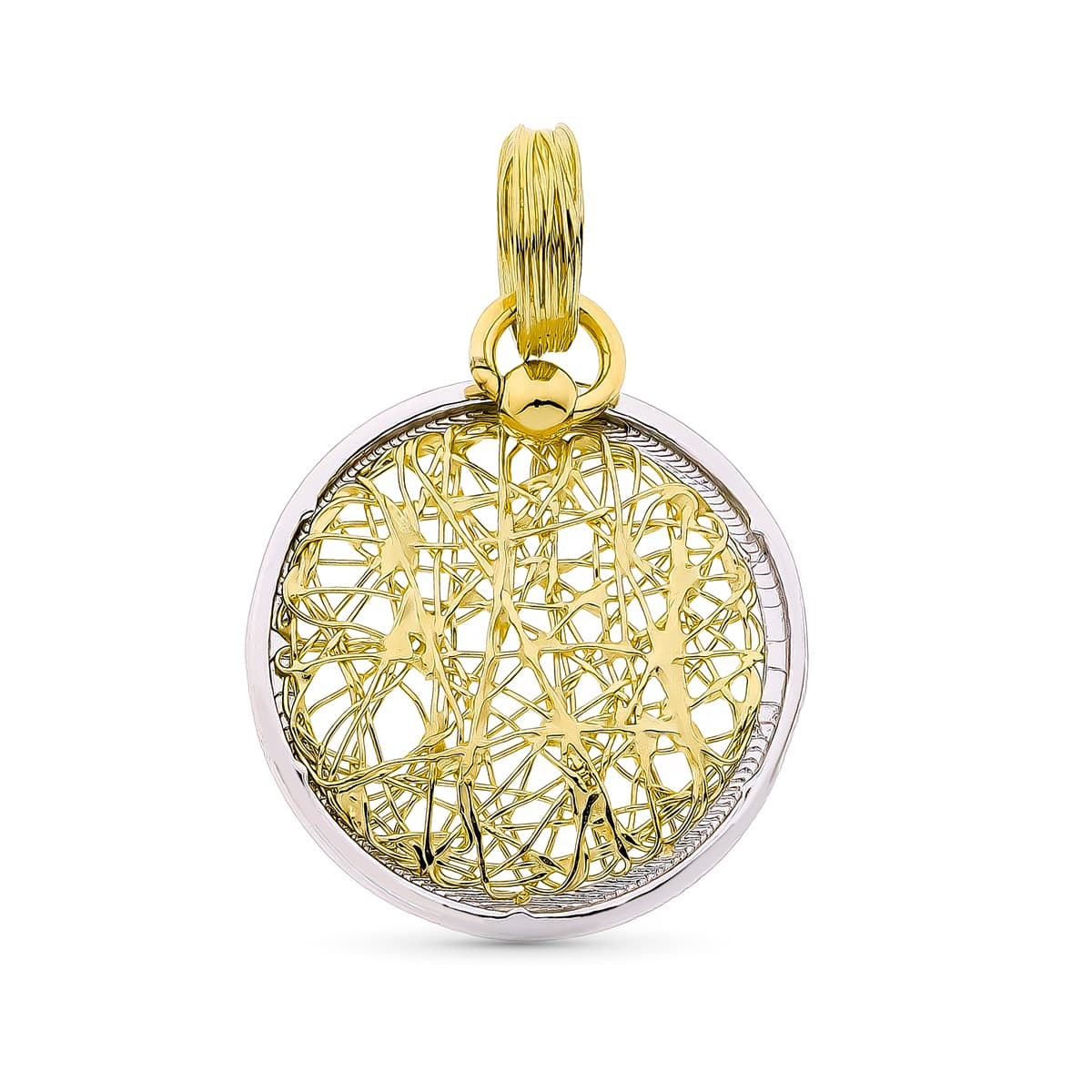 18K COLGANTE ORO BICOLOR 20 MM