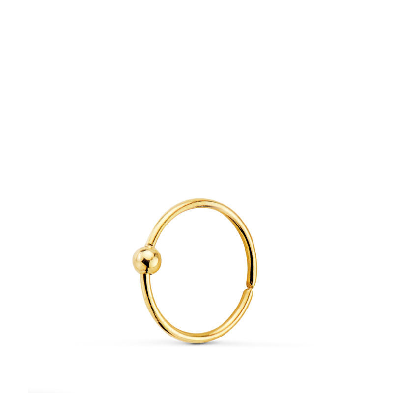 18K PIERCING ORO AMARILLO NARIZ CON BOLA LISA 1,5 MM. DIAMETRO: 8 MM