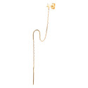 18K PIERCING ORO AMARILLO CADENA Y ESTRELLA PARA 2 AGUJEROS. LARGO: 85 MM (UNIDAD)