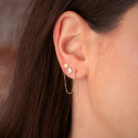 18K PIERCING ORO AMARILLO CADENA Y ESTRELLA PARA 2 AGUJEROS. LARGO: 85 MM (UNIDAD)