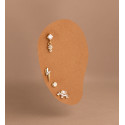 18K PIERCING ORO AMARILLO RAYO CON CIRCONITAS. MEDIDA: 9X3 MM CIERRE TUERCA